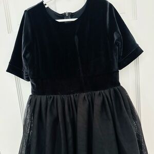 Beautiful Black Velvet and Tulle Girls Dress Holiday/Christmas